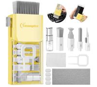 Kit de limpiador de teclado de pantalla para laptop, herramienta de limpieza electrónica para MacBook iPad iPhone Pro, herramienta de cepillo para tablet, computadora, monitor de PC, cámara de TV con spray de niebla de 2 ml nuevo compacto con patente