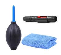 Kit de limpieza 3 en 1 para cámaras réflex digitales y electrónica sensible, juego de limpiador de lentes profesional, kit de gamuza para soplador de plumas.