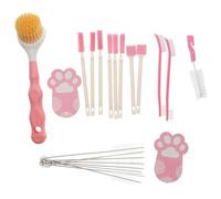Kit de Limpieza Cepillo y Esponja Rosa Plástico | Remueve Depósitos Minerales, Limpieza Profunda de Tubos, Incluye Cepillo, Esponja y Limpiapipas para Fuente