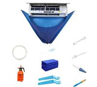 Kit de limpieza de aire acondicionado - cubierta antipolvo de aire acondicionado de pared con tubería de agua dividida