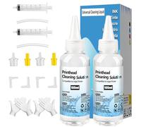 Kit de Limpieza de Cabezales de Impresora, Limpiador para boquillas de 200 ml, líquido para la Limpieza del Cabezal de impresión Compatible con impresoras de inyección de Tinta HP, Epson