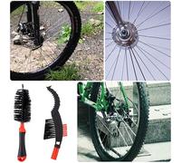Kit de Limpieza de Cadena de Bicicleta 2 Piezas Nylon Rojo | Depurador y Herramienta de Lavado, para Cadena de Bici de Montaña, Cepillo Limpia para Cadenas