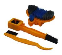 Kit de limpieza de cadena de motocicleta, cepillo limpiador de cadena, herramienta de limpieza de cadena reutilizable, kit de mantenimiento de cadena fácil de usar, solución desengrasante resistente