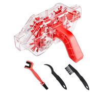 Kit de limpieza de cadena de motocicleta, kit de limpieza de cadena de motocicleta | Cepillo de cadena de bicicleta portátil | Kit de herramientas de desengrasante de cyper no slip ergonómico para