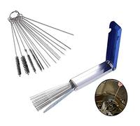 Kit de Limpieza de Carburador Cárburador Jet Remover Carburetor de Carburador de Tierra con 5 Pinceles de Nylon 10 Agujas de Limpieza para Motocicletas con (10 puntadas + 5