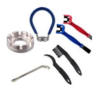 Kit de limpieza de cepillos de limpieza de cadena de disco de dientes, cepillo de disco de limpieza, juego de volante de inercia de cadena, herramientas de reparación de bicicletas