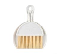 Kit de limpieza de escritorio de mano con un práctico cepillo y recogedor para un uso fácil (blanco)