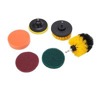 Kit de Limpieza de Fregadora, Multiusos, 6 Piezas/Juego, Juego de Brochas, Antiarañazos, Reemplazo Rápido para Bañera, Baño, Cocina, Piso, Llanta de Coche, Superficies de Llantas