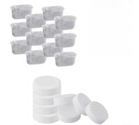 Kit de limpieza de máquina de café con filtros y tabletas descalcificadoras para NJ ES501 ES601 ES651 ES655CO ES701 limpia profundamente elimina café incluye filtro de limpieza de disco múltiples