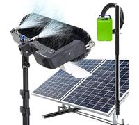 Kit de limpieza de paneles solares con poste eléctrico y robot, herramienta de cepillo de vidrio para ventanas al aire libre para un mantenimiento eficiente