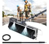Kit de limpieza de paneles solares con poste extensible y cepillo de rodillo para un mantenimiento eficiente