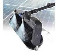 Kit de limpieza de paneles solares eléctricos con cepillo de rodillo y poste de alimentación de agua para una eliminación eficiente del polvo en sistemas fotovoltaicos