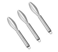 Kit de limpieza de pescado, escalador de pescado, quemador de escala de doble hilera de acero inoxidable, escalador de cuchillo de limpieza de herramientas de cocina de 3 pcs para la cocina para la c