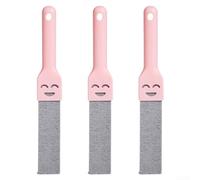 Kit de limpieza de piedra pómez de 3 piezas con mango para eliminar manchas de baño en esmalte de porcelana y superficies de cerámica (rosa)