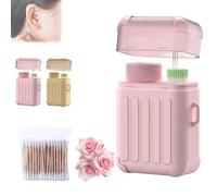 Kit de limpieza de piercings de oreja, 180/240 piezas de hilo dental y solución de limpieza de 15 ml, herramienta de limpieza desechable portátil de viaje para mujeres y hombres (sabor rosa, 240