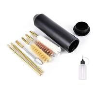 Kit de Limpieza de Pistola. 22, 357/.38/9mm .40, 45 Cal, Kit de Limpieza de Pistola de 9mm, Cepillo de Bronce y cepillos de Nailon con Estuche de Transporte Kit de Limpieza (Cilíndrico)