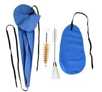 Kit de limpieza de saxofón, juego de paños de mantenimiento de saxofón, juego de 4 piezas de hisopo de algodón y cepillo para polvo, materiales altamente absorbentes, absorbente de agua, kit de