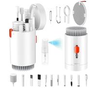 Kit de limpieza de teclado, kit de limpieza de electrónica con cepillo grande retráctil, portátil, kit multiherramienta 20 en 1 for teléfonos, tabletas, computadoras, monitores de PC, lentes de cámara