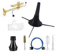 Kit de limpieza de trompeta de latón, herramienta de instrumento musical de 7 piezas, accesorio de mantenimiento de instrumentos musicales, para estudiantes, entusiastas, principiantes, intérpretes o