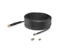 Kärcher Kit de limpieza de tuberías PC 15 para limpiador a presión (longitud: 15 m), efecto de limpieza de 360° gracias a la boquilla giratoria de latón y acero inoxidable, manguera flexible de