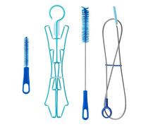Kit de limpieza de vejiga de agua, kit de 4 piezas, limpia y seca el depósito, con marco de secado plegable, para paquetes de hidratación y tanques de agua, adecuado para actividades al aire libre