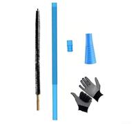Kit de limpieza de ventilación de secadora con adaptador de manguera de vacío, sistema de cepillo doble para eliminación de pelusas y mantenimiento de conductos, alcanza hasta 10 pies compatible