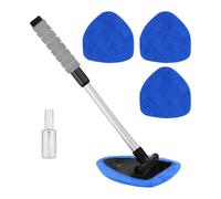 Kit de limpieza de vidrios para automóviles: trapeador retráctil para ventanas, varilla de fibra con rociador y 4 fundas de tela, juego de 6 piezas | Limpieza interior exterior del vehículo, limpiador
