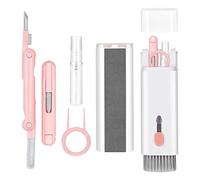 Kit de limpieza electrónica 7 en 1, limpiador de teclado, kit de limpieza de laptop para monitor, teléfono celular, auriculares, Lego, lente de cámara de laptop (rosa)