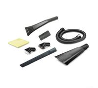 Kit de limpieza interior para aspiradoras Karcher con tubo de extensión, boquilla para grietas, cepillos y paño de microfibra compatible con 2.863-304.0 (juego de 8 piezas)