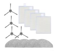 Kit de limpieza para aspiradora robot Vyzzle D10, se adapta a ILIFE para V20 para Laresar para L10 para Roidmi Eve para modelos ROOK S, juego de piezas de repuesto de microfibra de nailon de larga