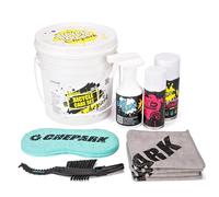 Kit de limpieza para bicicletas: kit de lavado y limpieza de la transmisión con limpiador para bicicletas, desengrasante para cadenas, lubricante seco y cepillo de limpieza
