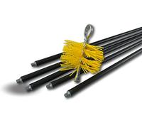 Kit de Limpieza para conductos revestidos | Cepillo sintético | 7 Metros con 5 Varillas de 1,40 m | Diámetro 125 mm | 5 * 1,4 m | Chimeneas | Kibros 4KIT125N