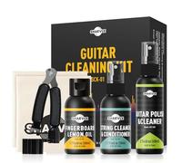 Kit de limpieza para guitarra: 60 ml de abrillantador + 50 ml de aceite de limón para diapasón y limpiador de cuerdas. Set de mantenimiento (Guitar Cleaning Kit)