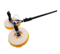 Kit de limpieza para paneles solares con pértiga telescópica ligera de fibra de carbono y hebilla de bloqueo seguro, ideal para paneles fotovoltaicos instalados en el suelo 2M(6.5ft)-Lithiumbattery