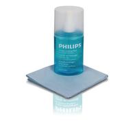 Philips SVC1116/10 - Limpiador de pantallas LCD/LED/Plasma, con paño de microfibra lavable, antiestático, color azul/blanco