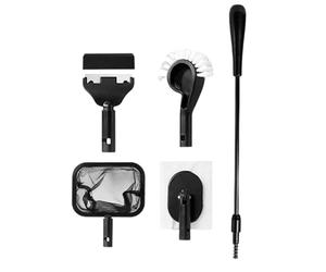 Kit de Limpieza para Pecera,Cepillo para de 4 Funciones en 1 - Limpiador para Pecera | adecuado para Agua Salada, Agua Dulce, Hogar, Terrario, Estanque, Camarón, Tortuga y Betta