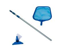Kit De Limpieza Para Piscina Intex Max 488 CM. Con Mango Telescópico De 239 CM.