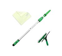 Kit de Limpieza para Ventanas (1,25 m, Incluye limpiacristales, Barra de extensión, paños de Microfibra, Limpieza sin Rayas)