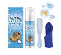 Kit de limpieza para zapatillas - 100 ml spray limpiador de zapatos, fórmula a base de plantas, cepillo para el cuidado de zapatos, juego de toallas, gel de control de olores para botas casuales