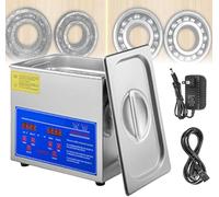 Kit de limpieza ultrasónica - Limpiador ultrasónico 3/4/6/10/15L Máquina de limpieza digital profesional de acero inoxidable con temporizador de calentador para limpiar joyas, gafas y relojes~/