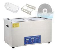Kit de Limpieza ultrasónica para Discos de Vinilo - Máquina de Limpieza Profesional de 6 litros con Acero Inoxidable para Piezas, Placas de circuitos, Cristales y Joyas - Incluye Soporte ext