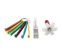 Kit de limpieza y enderezamiento de bobinas de aire acondicionado con peine de aleta de anillo FCR6 Batidor de plástico y peine de aleta de metal