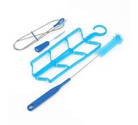 Kit de Limpieza Y Secado Multifunción 4 En 1, Kit de Limpieza de Vejiga de Hidratación, para Depósito Agua Universal, Incluye Cepillo Largo Flexible, Cepillo Pequeño, Cepillo Grande Y Colgador Plega