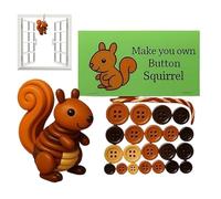 Kit de Lindo - D IY Set, Christmas Funny Animal Craft Kit with Christmas Buttons, Seasonal Decor for Holiday Party Supplies, Bedroom, Office, Entryway, Wreaths, Car, Door, and