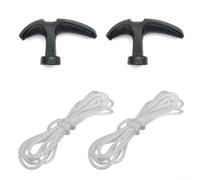 Kit de línea de cable de arranque con mango de plástico para cortacésped, recortadoras, cortasetos, motosierras, minimotos, scooters de gasolina y equipos a gas