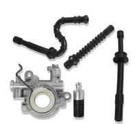 Kit de línea de filtro de resorte de engranaje helicoidal de bomba de aceite para motores 029 039 MS290 MS310, piezas de metal para optimización del flujo de combustible