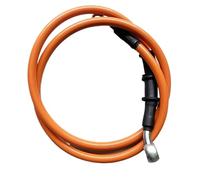 Kit de Línea de Freno Manguera Cable de freno universal de 90 cm a 130 cm, de acero trenzado de 28°, para embrague hidráulico, radiador y enfriador de aceite de motocross.(Orange 110cm)
