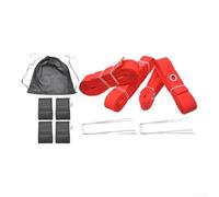Kit de línea de límite para deportes al aire libre con correas de nailon fuertes para voleibol de playa y bádminton, cuerda de marcado de longitud ajustable con pasadores de acero, anillos de metal y