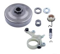Kit de llanta de piñón de aceite de motosierra para MS271 MS291 con refuerzo de placa de fricción y salida de vibración controlada