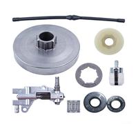 Kit de llanta de piñón de tambor de embrague de repuesto 325 7 dientes para motosierras chinas 4500 5200 5800 45 cc 52 cc 58 cc, incluye rodamiento de agujas de bomba de aceite de línea de combustible